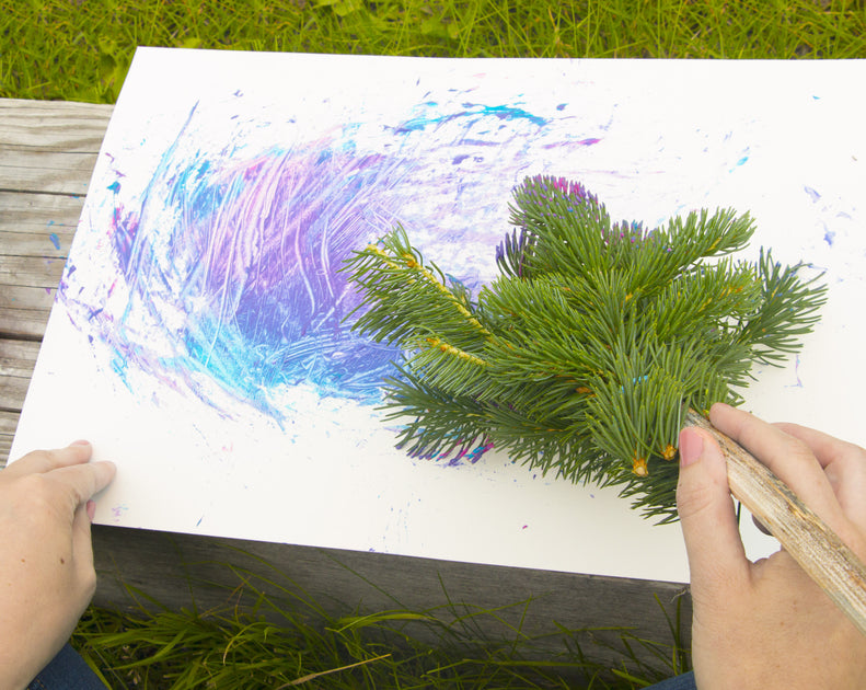 Make your own Nature Paint Brushes - Nature art painting for kids